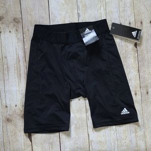 NWT Adidas Boy L Sliding Shorts Baseball Cup Black